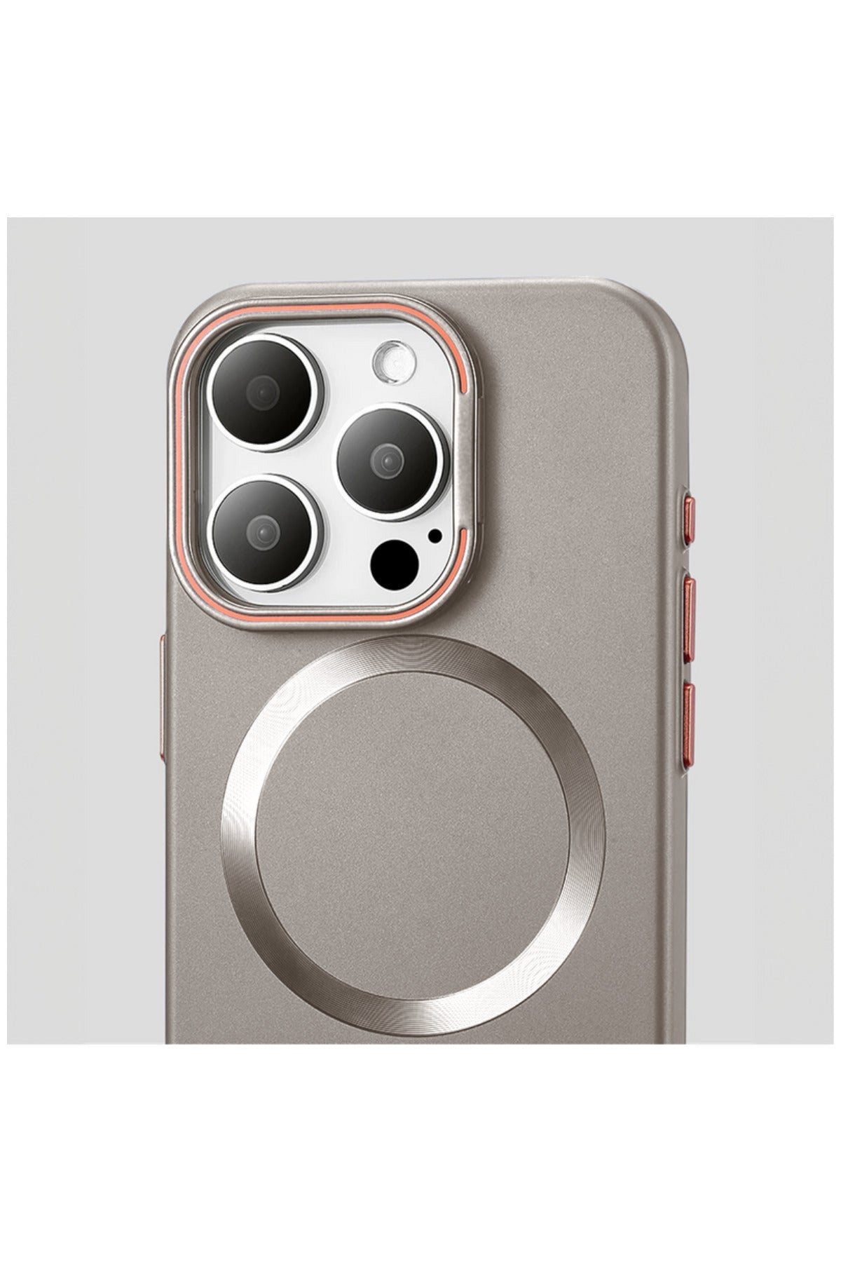 Apple Iphone 15 Pro Uyumlu Kılıf Titanium Rubber Kılıf (KABLOSUZ ŞARJ DESTEKLİ)