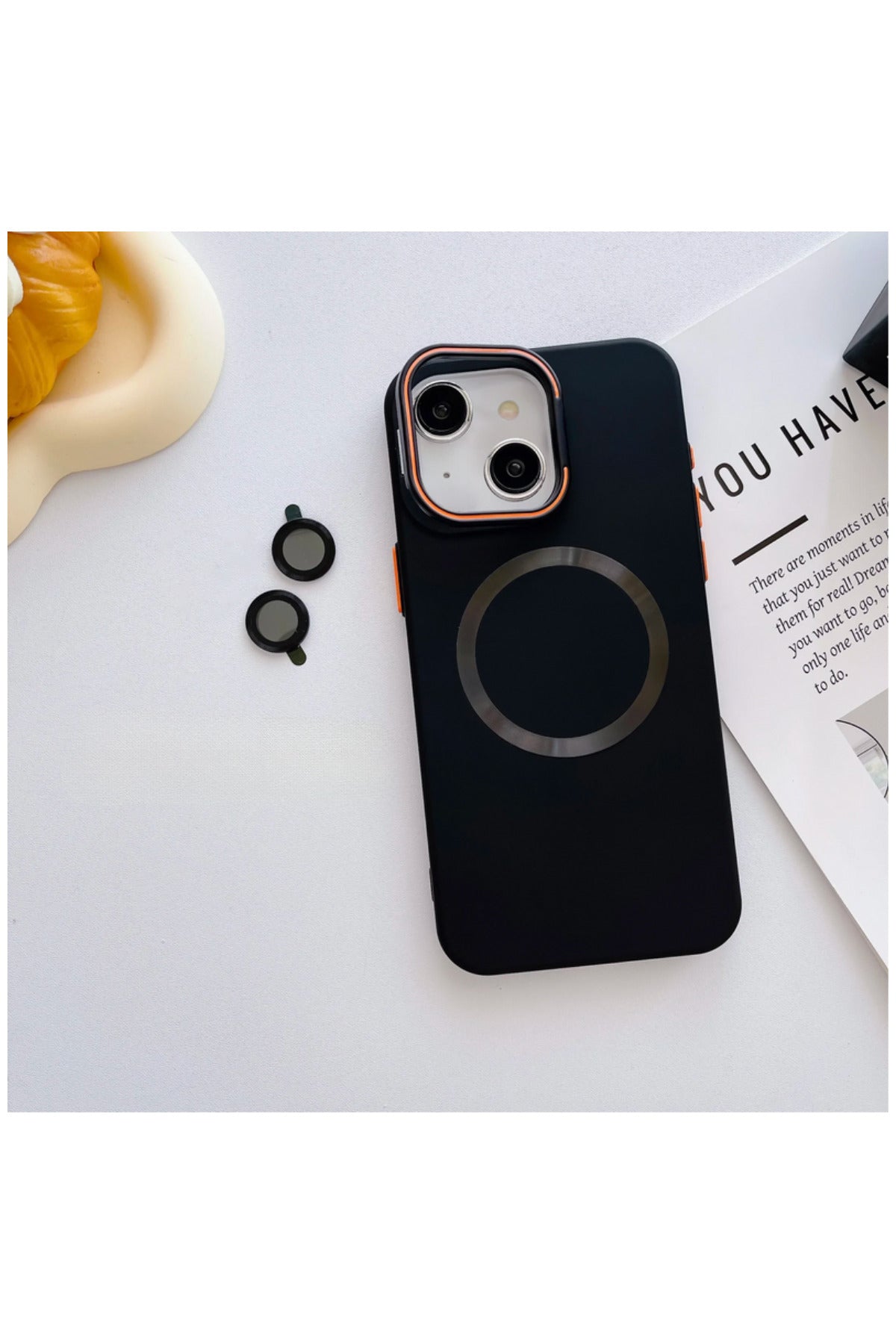 Apple iPhone 15 Uyumlu Kılıf Zebana Titanium Rubber Kılıf