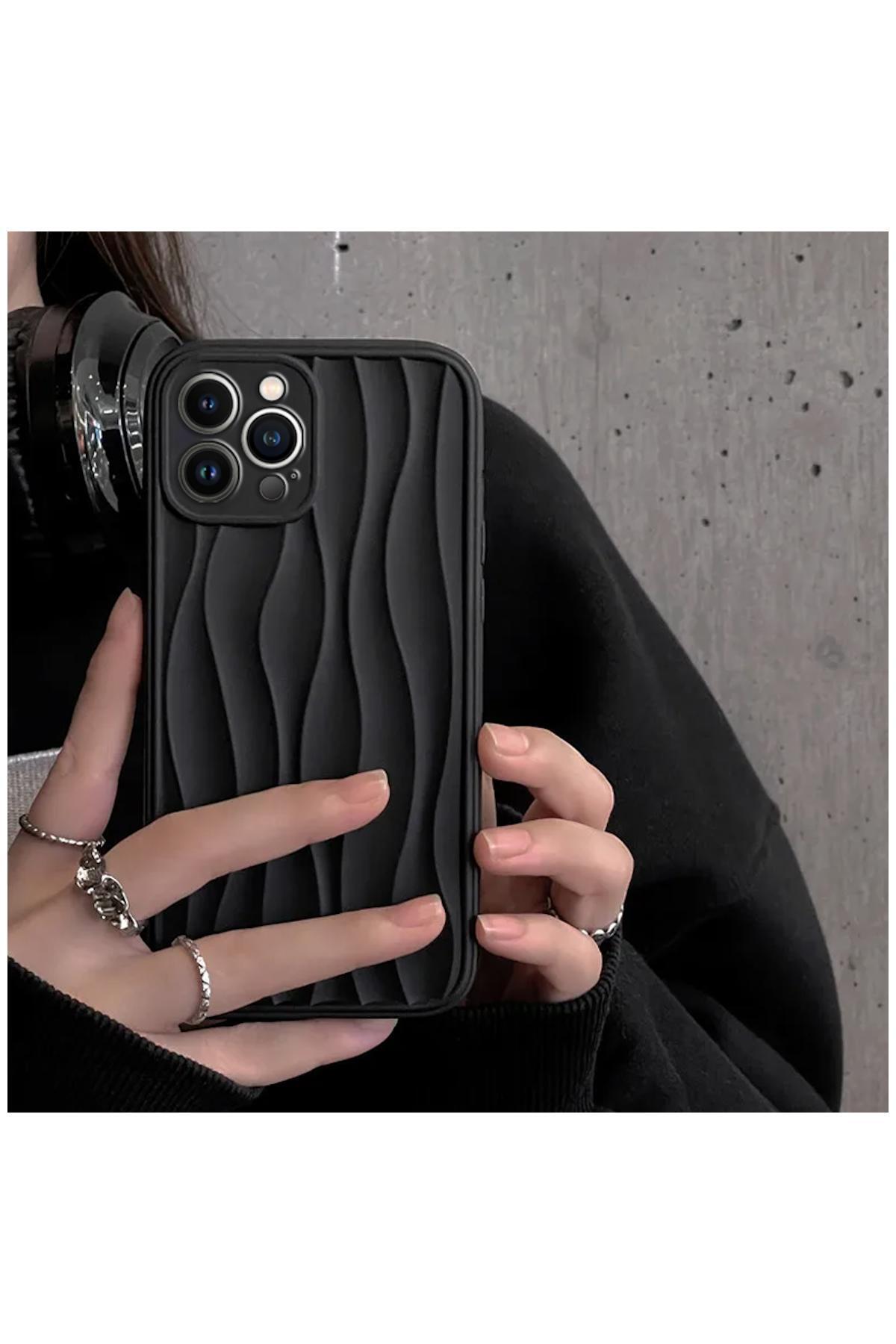 Apple iPhone 15 Pro Uyumlu Kılıf Zebana Line Art Silikon Kılıf