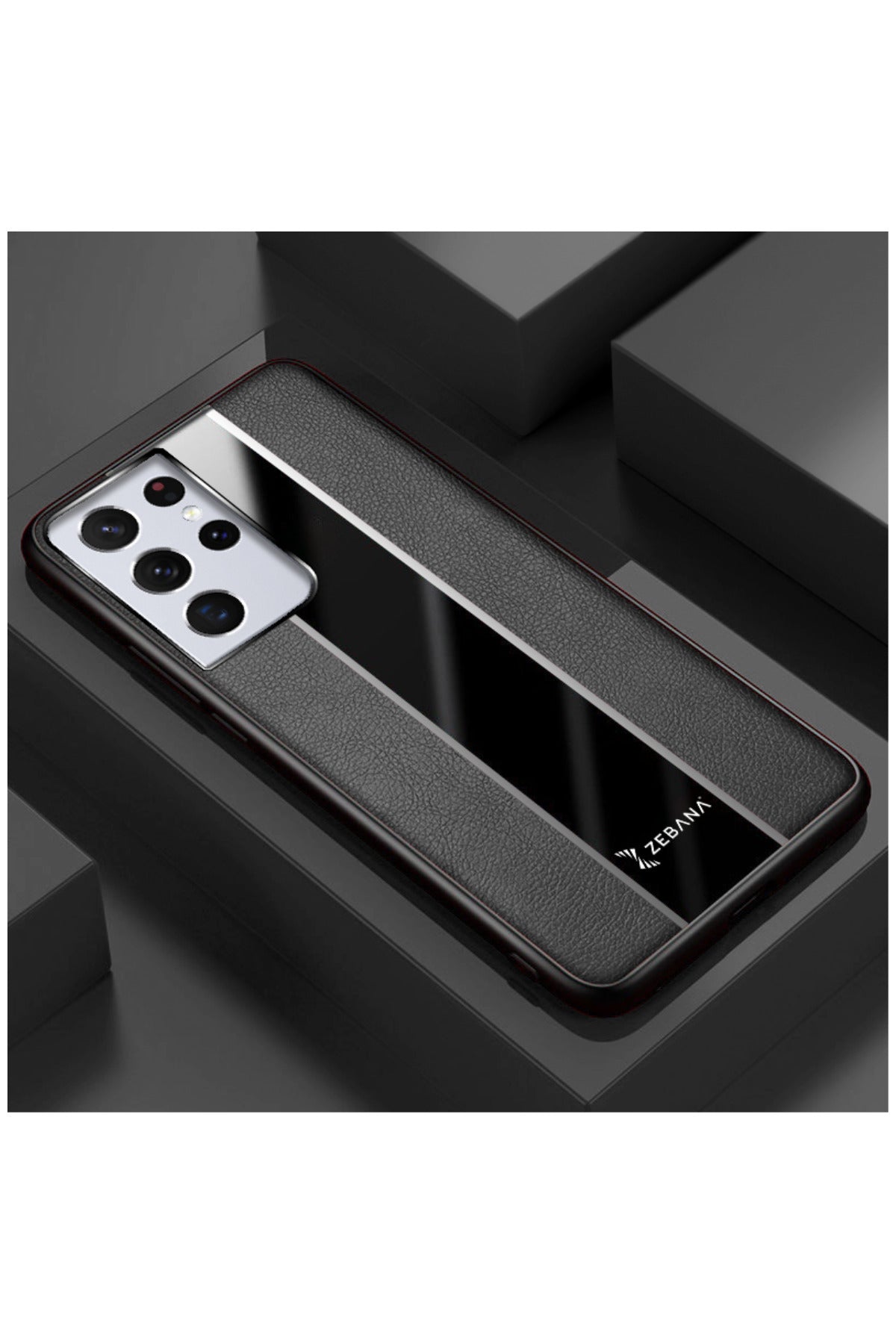 Samsung Galaxy S24 Ultra Uyumlu Kılıf Zebana Premium Deri Kılıf