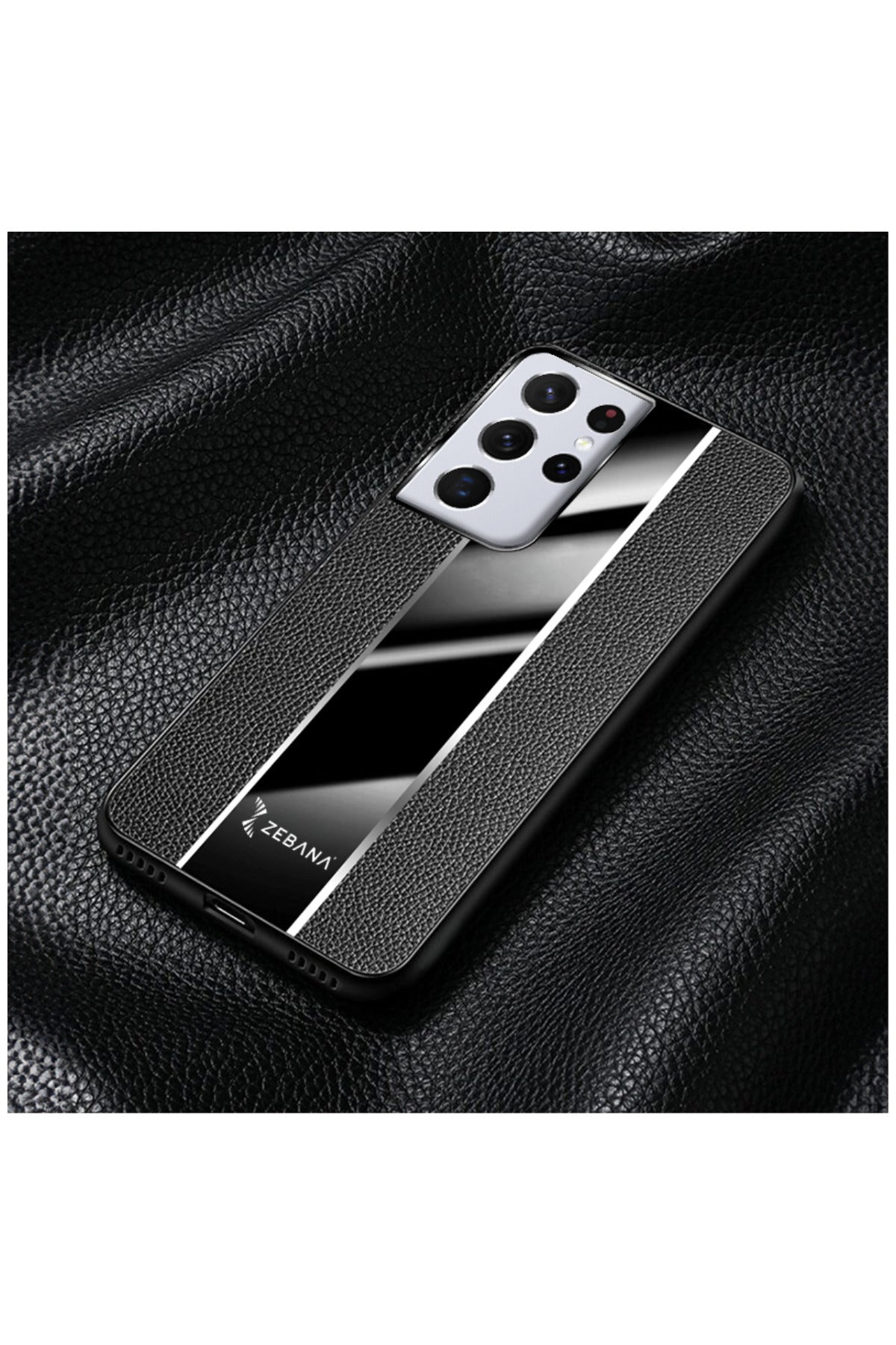 Samsung Galaxy S24 Ultra Uyumlu Kılıf Zebana Premium Deri Kılıf