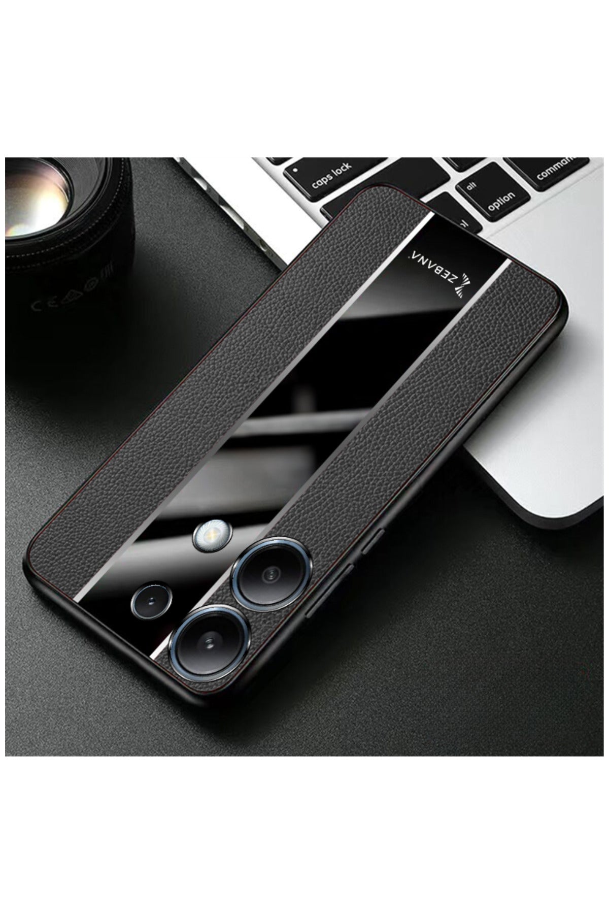 Xiaomi Redmi Note 13 4G Uyumlu Kılıf Zebana Premium Deri Kılıf