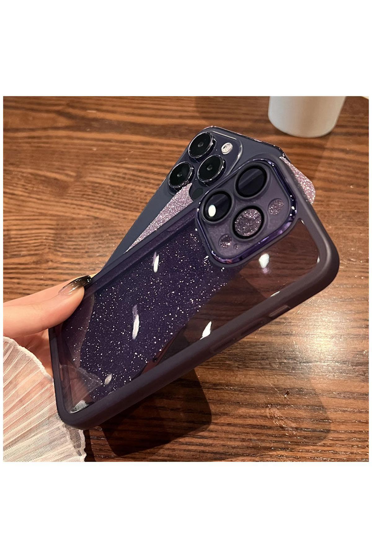 Apple iPhone 11 Uyumlu Kılıf Işıltım Silikon Kılıf – Kamera Lens Korumalı