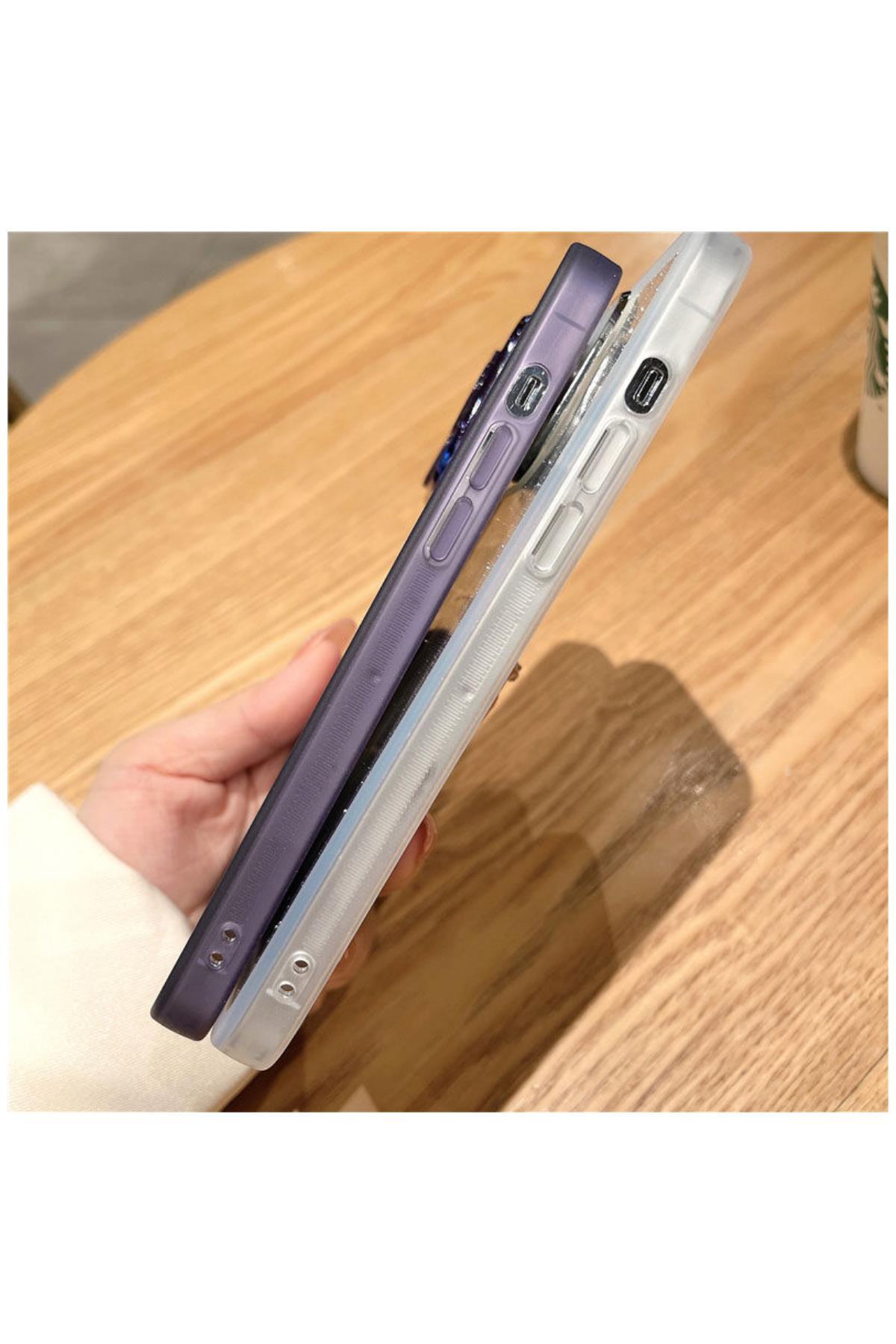 Apple iPhone 13 Uyumlu Kılıf Zebana Işıltım Silikon Kılıf – Kamera Lens Korumalı