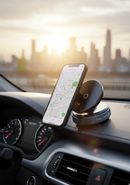 Zebana K009 360 Derece Dönebilen Vakumlu Magnetik Telefon Tutucu Ayna-Cam-Araç İçi Siyah