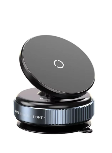 Zebana K009 360 Derece Dönebilen Vakumlu Magnetik Telefon Tutucu Ayna-Cam-Araç İçi Siyah