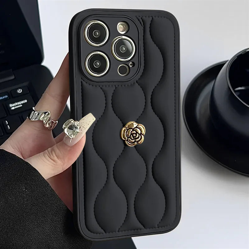 Apple iPhone 16 Pro Uyumlu Techtrend Camellia Deri Siyah